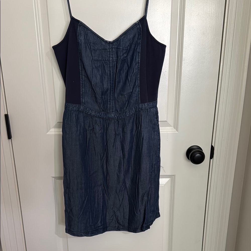 Maurices Navy Blue & Dark Denim Mini Dress